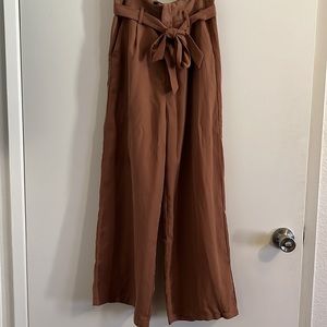 Tan wide leg pants